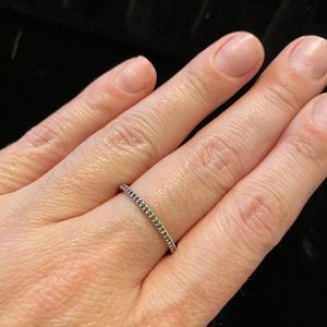 Silpada black stone infinity Ring